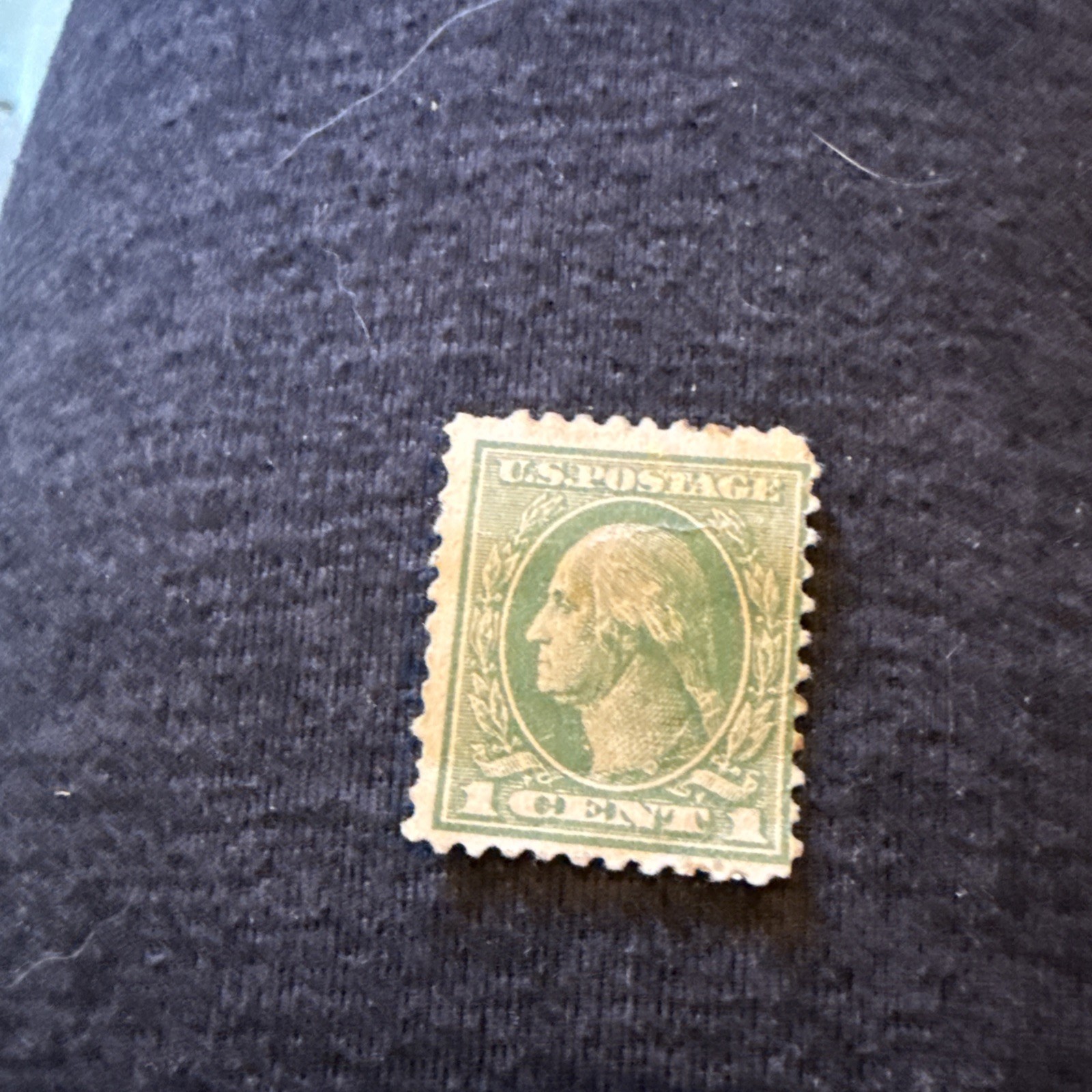 VINTAGE US Postage Stamp George Washington One 1 Cent Green