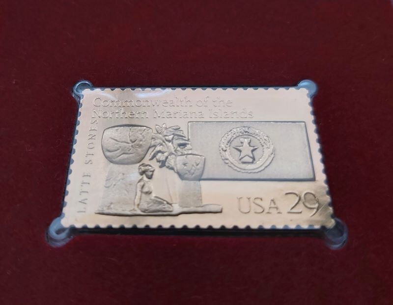 2 US Commonwealth 1st DAY ISSUE 29 & 33 CENT STAMP GOLD Northern Mariana Islands