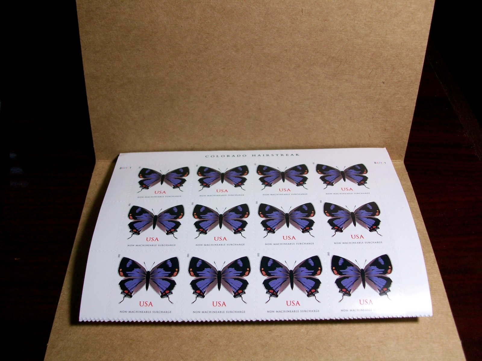 USPS Postage Stamps Sheet of 20 Non Machinable Colorado Hairstreak, $25.40 Value