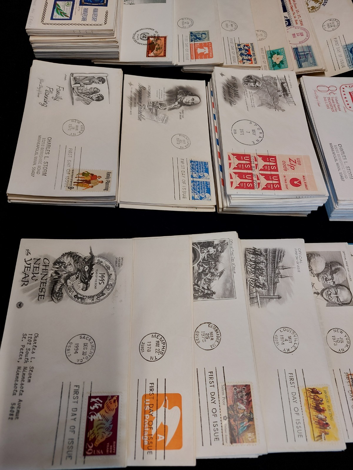 263 First Day Covers 1955-1994