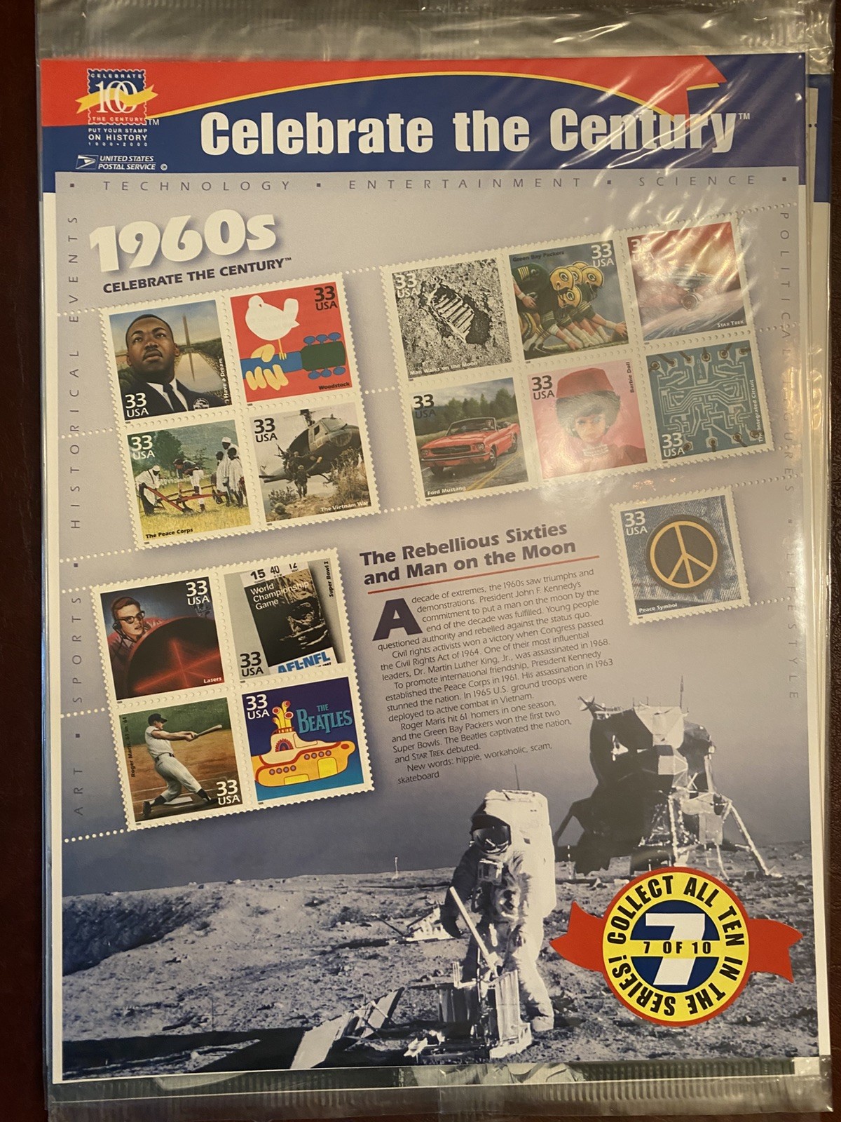 CELEBRATE THE CENTURY 1900-1990. Complete 10 Sheet Set US Stamps Factory Sealed