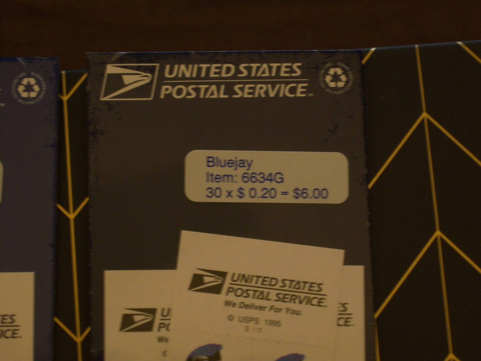 USPS Bluejay 20¢ Postage Stamp Booklet MNH Blue White Birds 1996 40 stamps