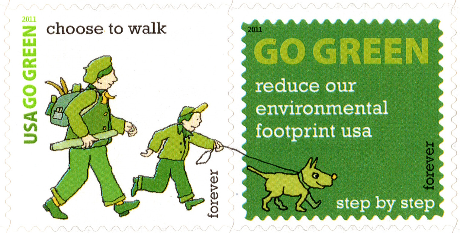 USA 2011 GO GREEN 16 FOREVER STAMPS PANE SCOTT 4524 A-P MNH