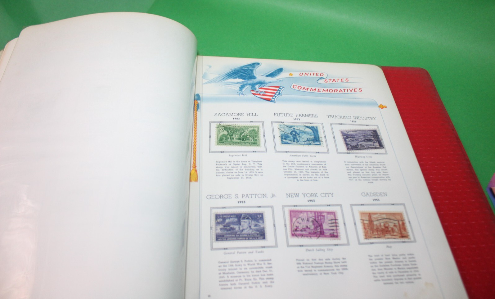 White Ace Historical Album Commemorative Stamps 1961 The Washington Press 60+ Pg