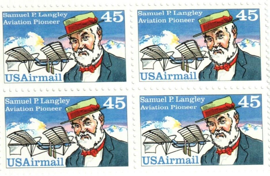 United States 45¢ Samuel Langley Aviation Postage Stamps #C118 Mint Pack of 100