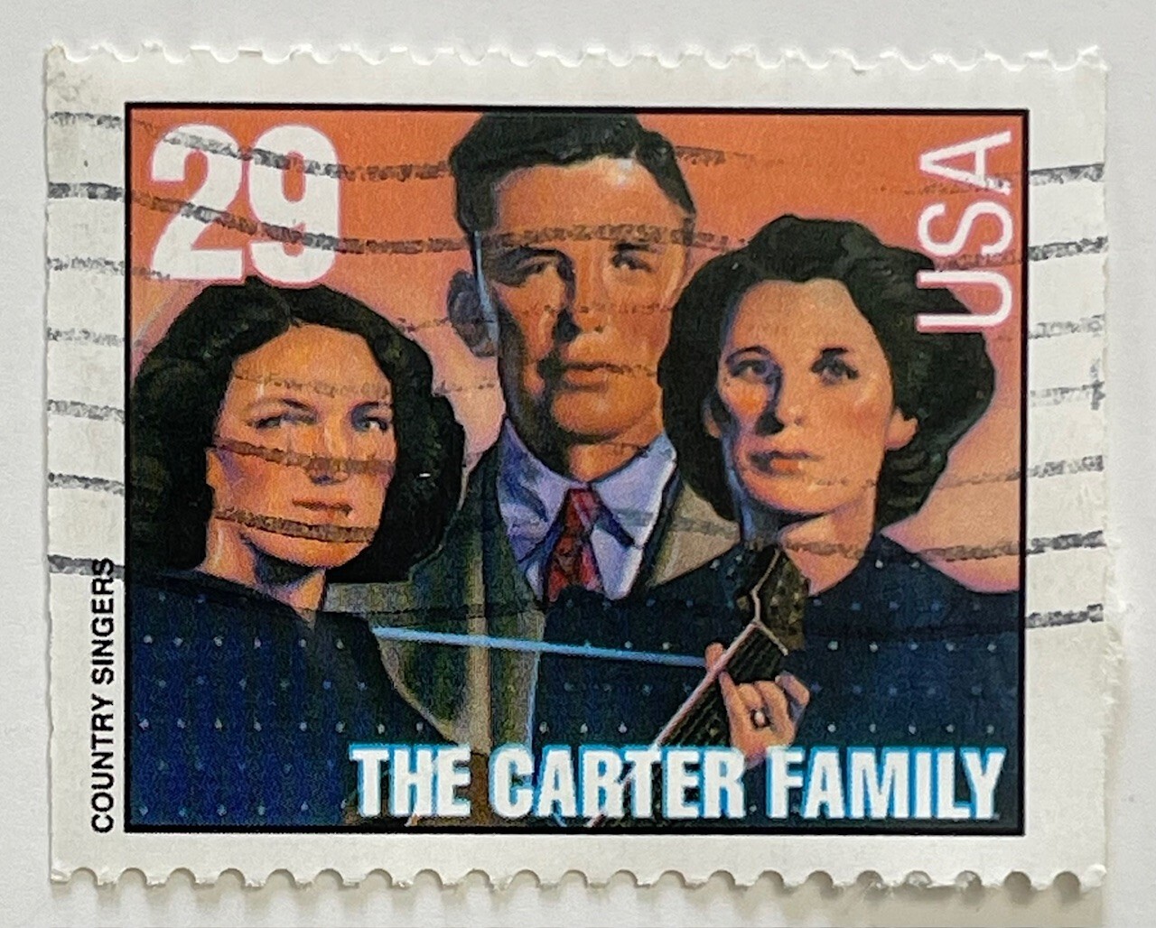 United States Postage Stamp 29 Cents Carter Family Country Singers Canceled USA