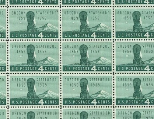 United States 4¢ Oregon Statehood Postage Stamp #1124 Pack of 100 Singles