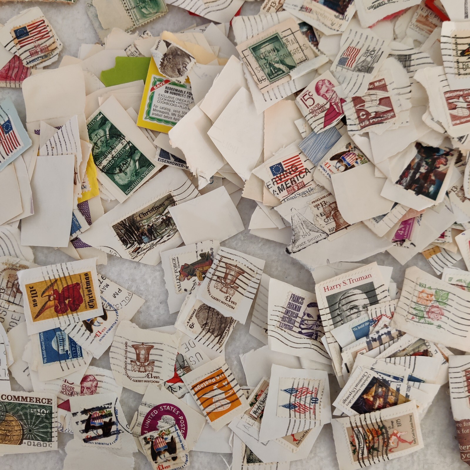 HUGE LOT Vtg. Used U.S. Postage Stamps includes some 2 cents vintage