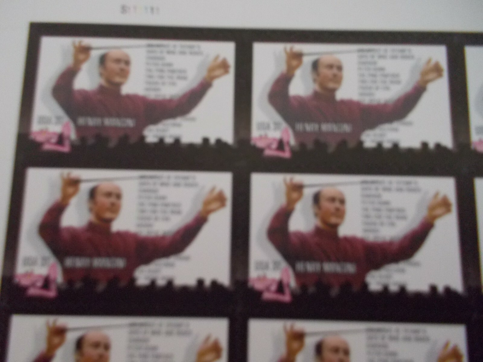 #3839 HENRY MANCINI COMPOSER SHEET OF 20 37 CENT STAMPS 2003 MNH Free Shipping