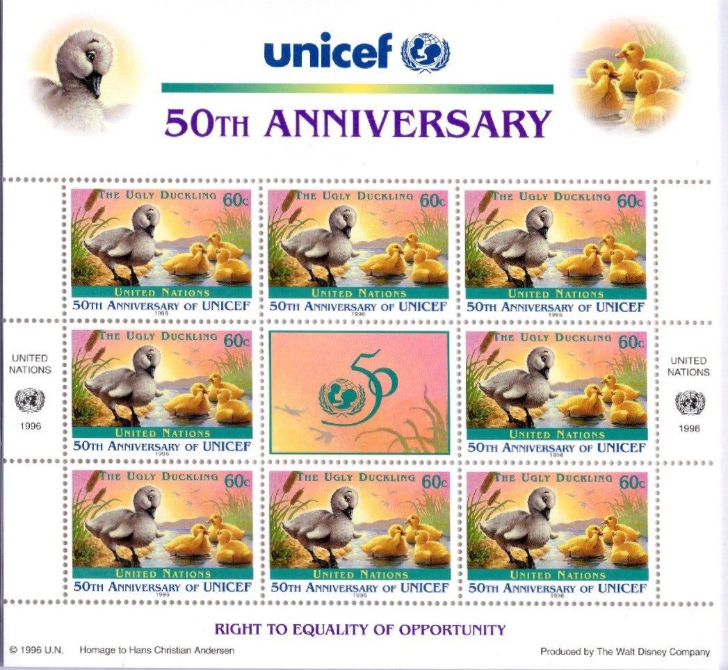 Unused Stamp Block United Nations 50th Anniversary Equality Rights 60 Cents 1996