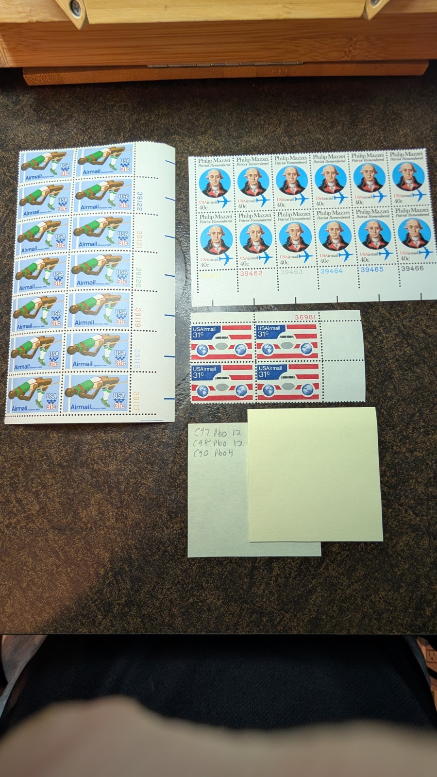 USA Airmail C90, C97, C98. Cat $38.
