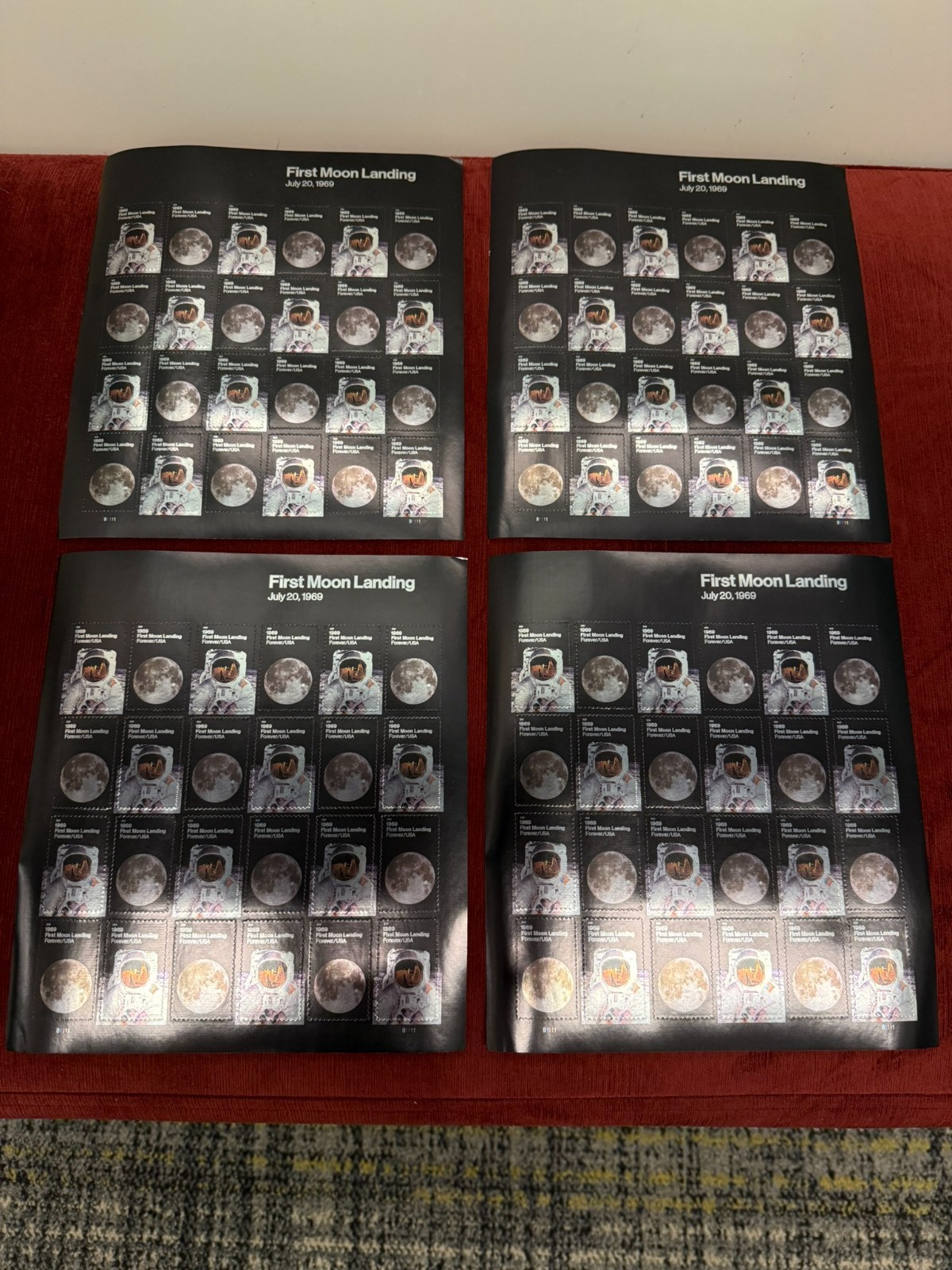 96 USPS Forever Stamps 4 Sheets of 24 Self Adhesive First Class Mail Stamps Moon