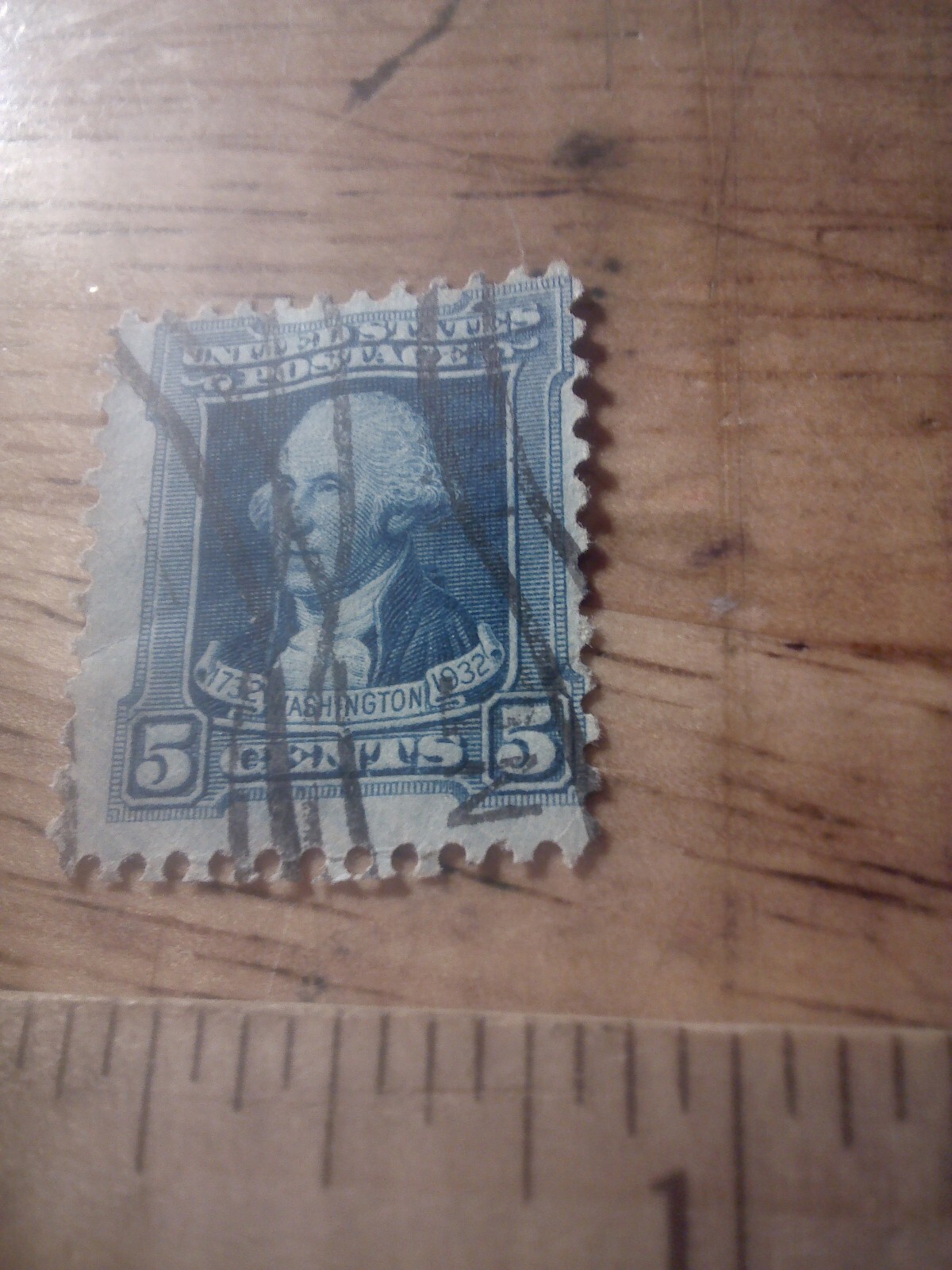 1932 5¢ Washington Bicentennial. Washington By Charles Willson Peale.