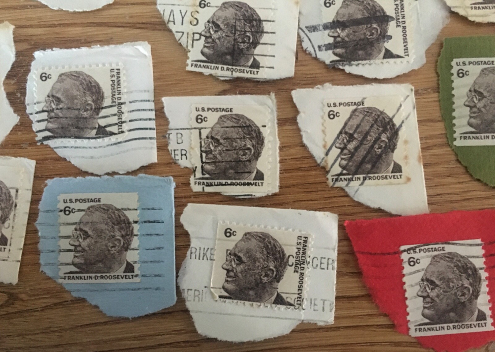 Six Cent Franklin D Roosevelt postage stamp I Used (26) for $1500 a piece