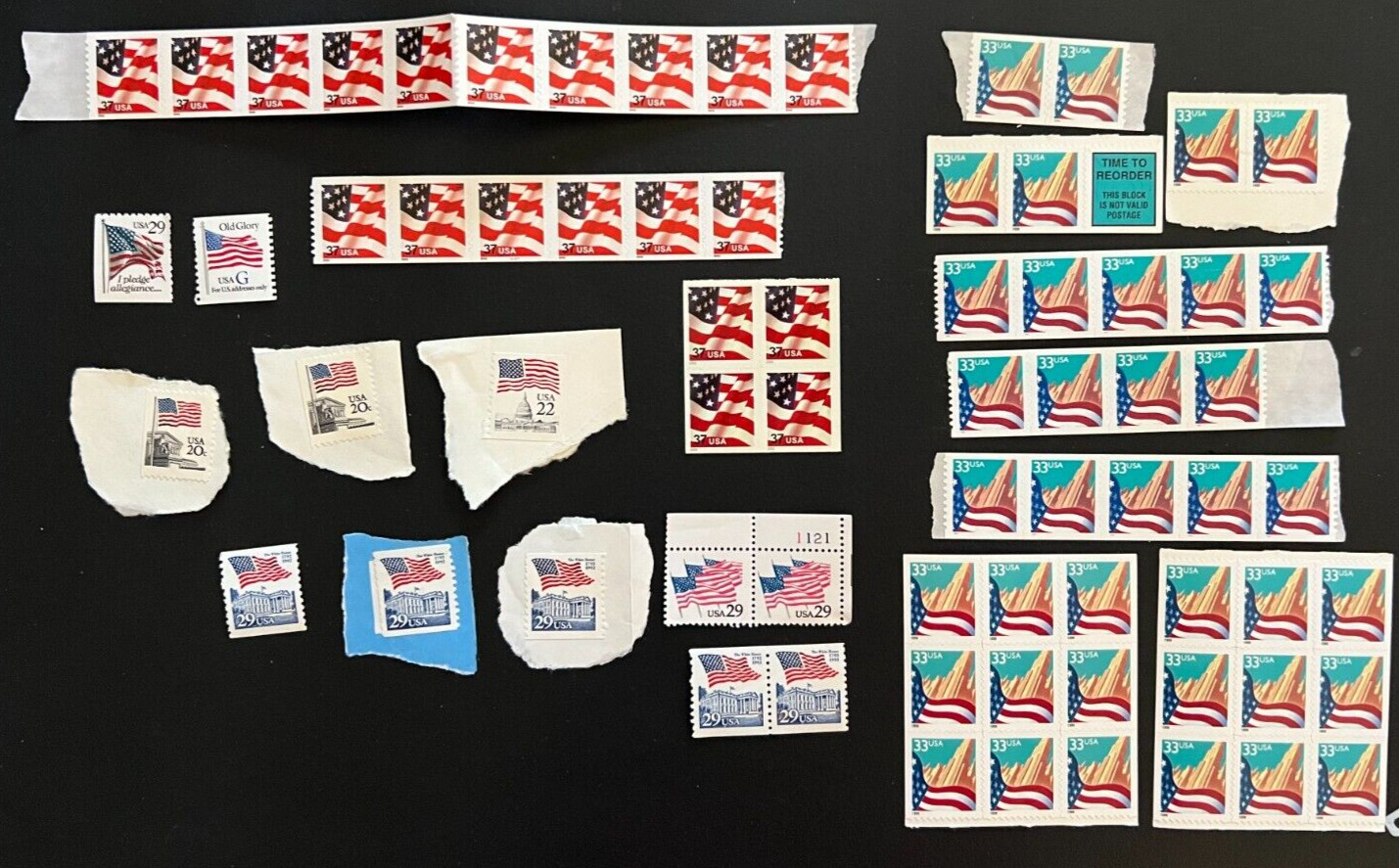 Flag Stamps .20 .29 .33 .37 Cents (70) 1993 1999 2002 Total MNH