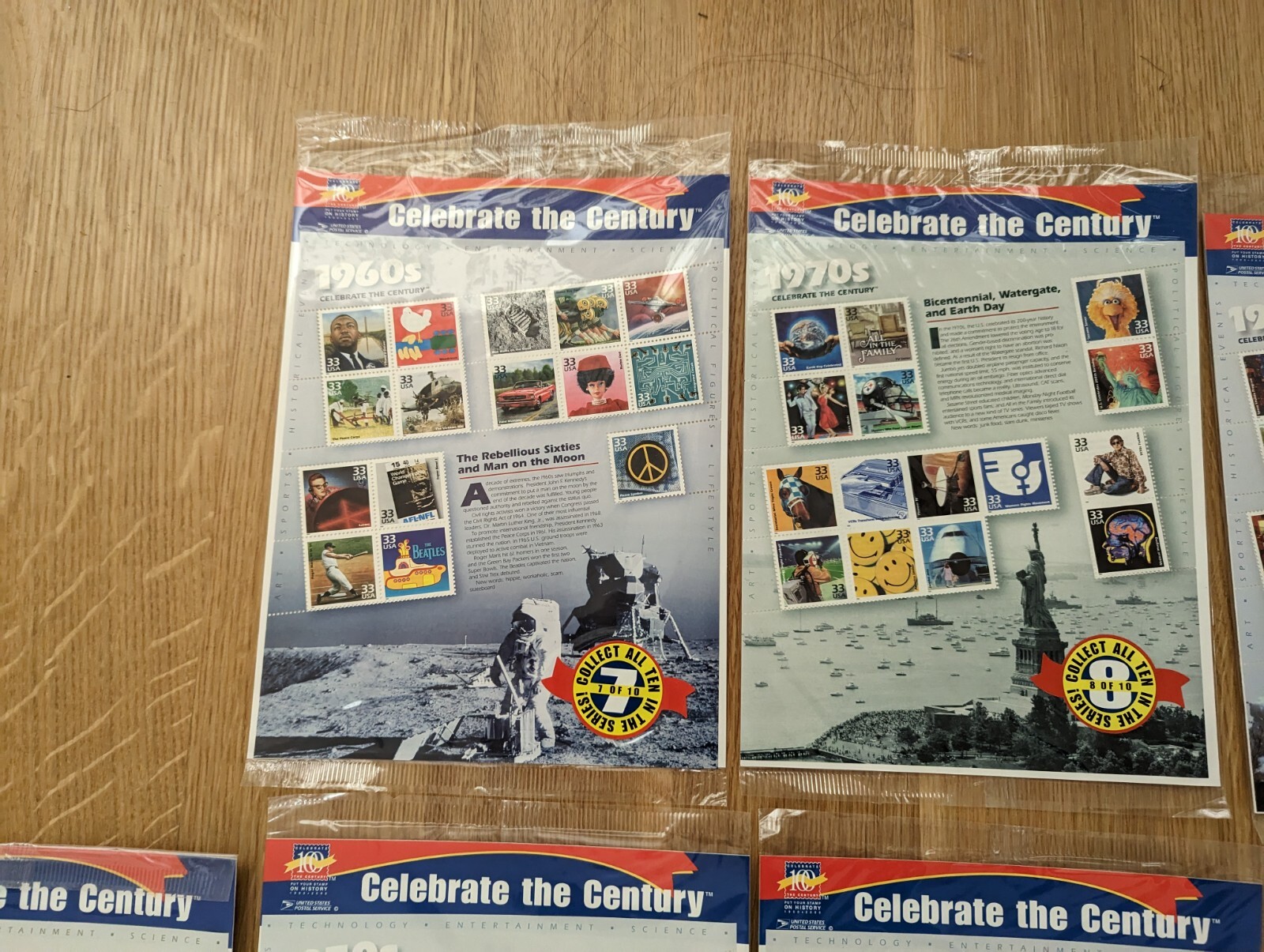 USPS Celebrate The Century Stamp Set of 11 Sealed 1900s-1980s see descript