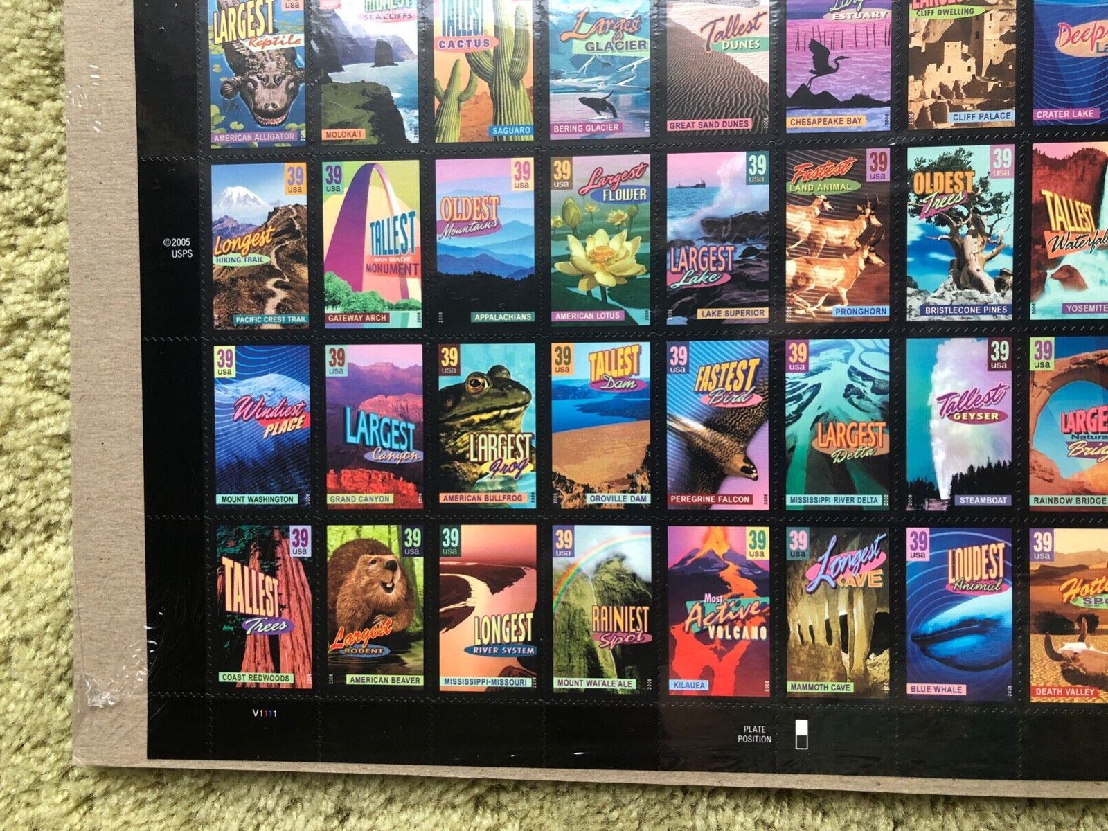 USPS 40 SHEET WONDERS OF AMERICA STAMPS 39 CENT Mint – New in original packaging