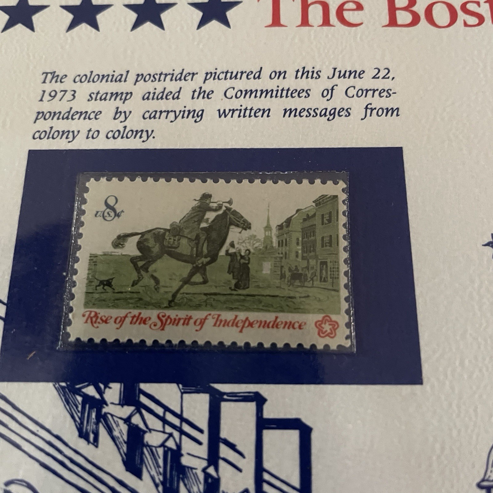 USA Stamp Series Panel The Boston Tea Party Postal Commemorative Society Pg 3
