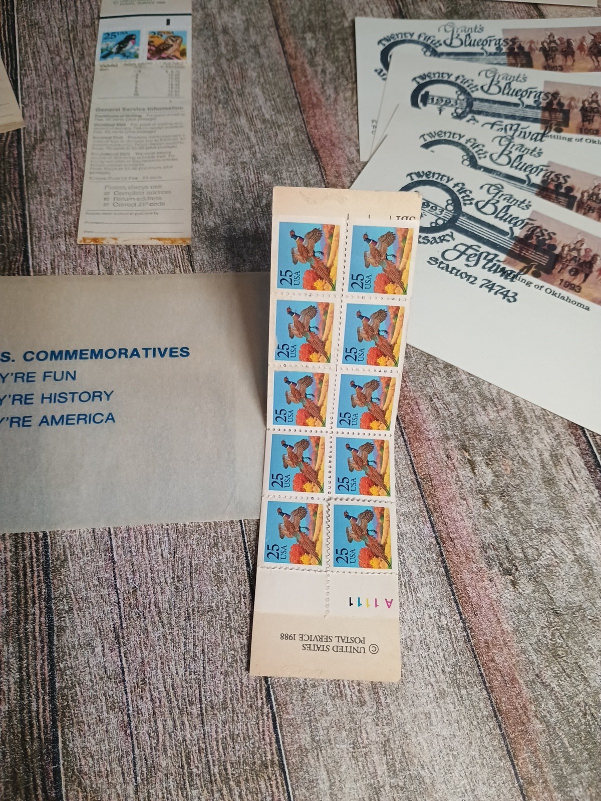 Lot of Unused 25 Cent Stamps, Vintage U.S. Postage Stamps, Envelopes, Postcards