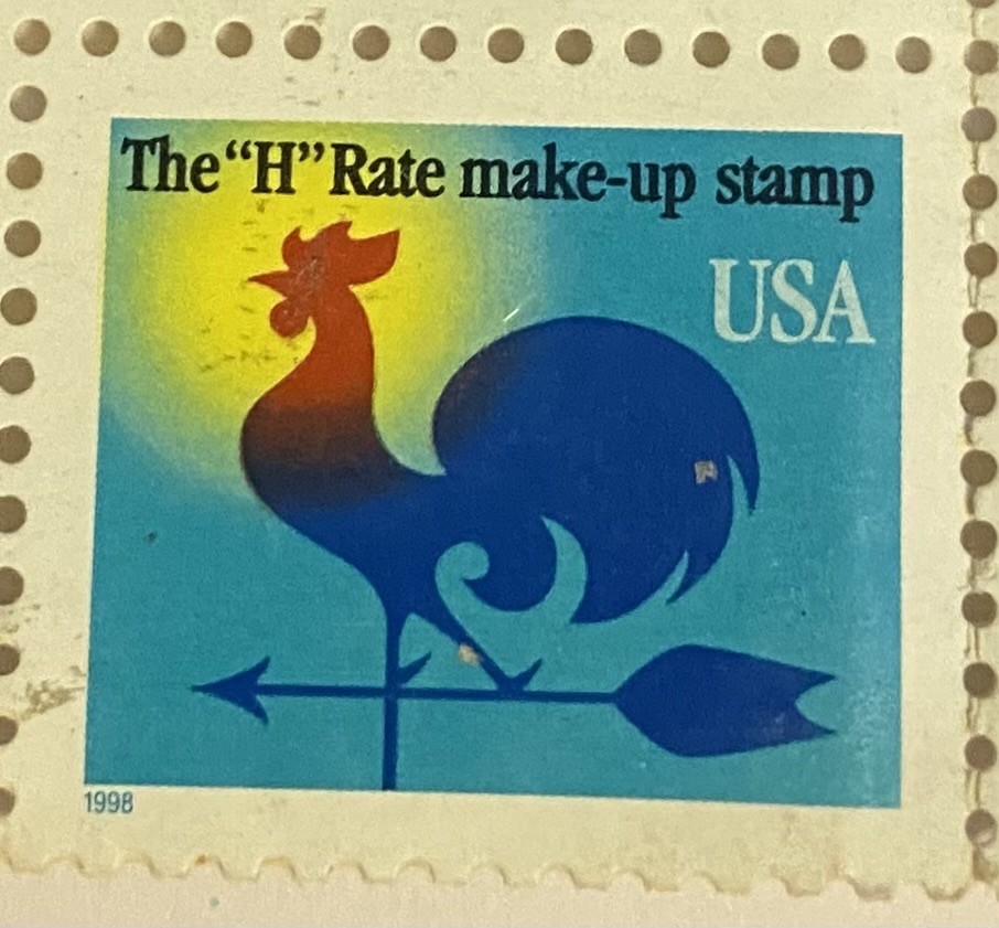 “H” Rate Make Up Stamp Prior To FOREVER STAMPS 1C Face Value