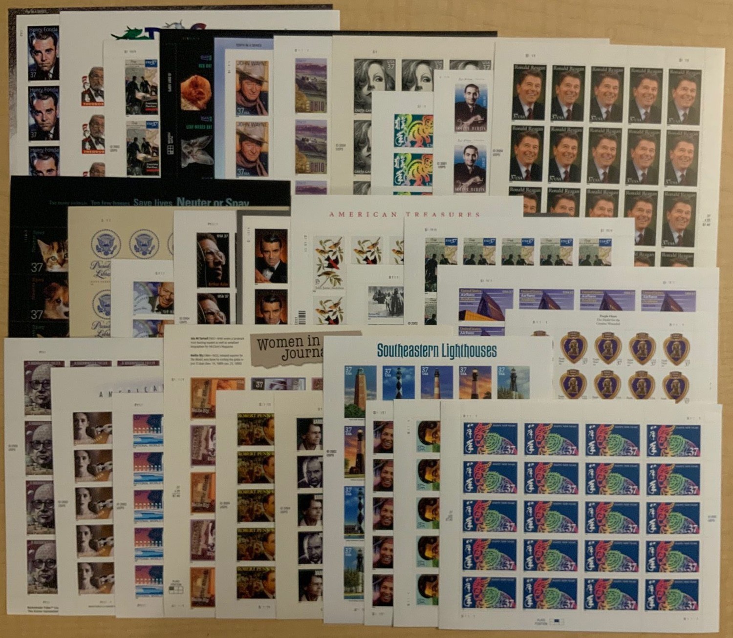 Discount 37¢ Postage Sheet Collection Face Value $222.00 LOT B – Stuart Katz