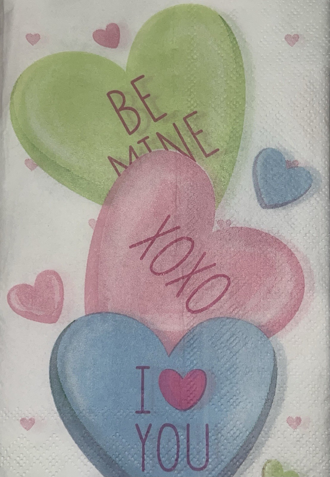 TWO Individual.Paper Dinner Decoupage Napkins VALENTINe’s Hearts Love/Cute/hugs
