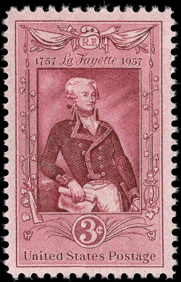 USA 1957 – Gilbert du Motier, Marquis de Lafayette, 200 Anniv. 1757-1957 🤩#1097