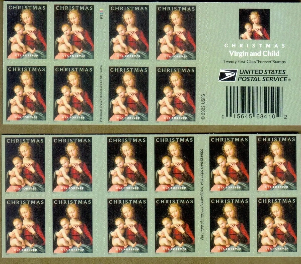 200 Christmas FOREVER STAMPS USPS 10 Booklets HOLIDAYS Holiday