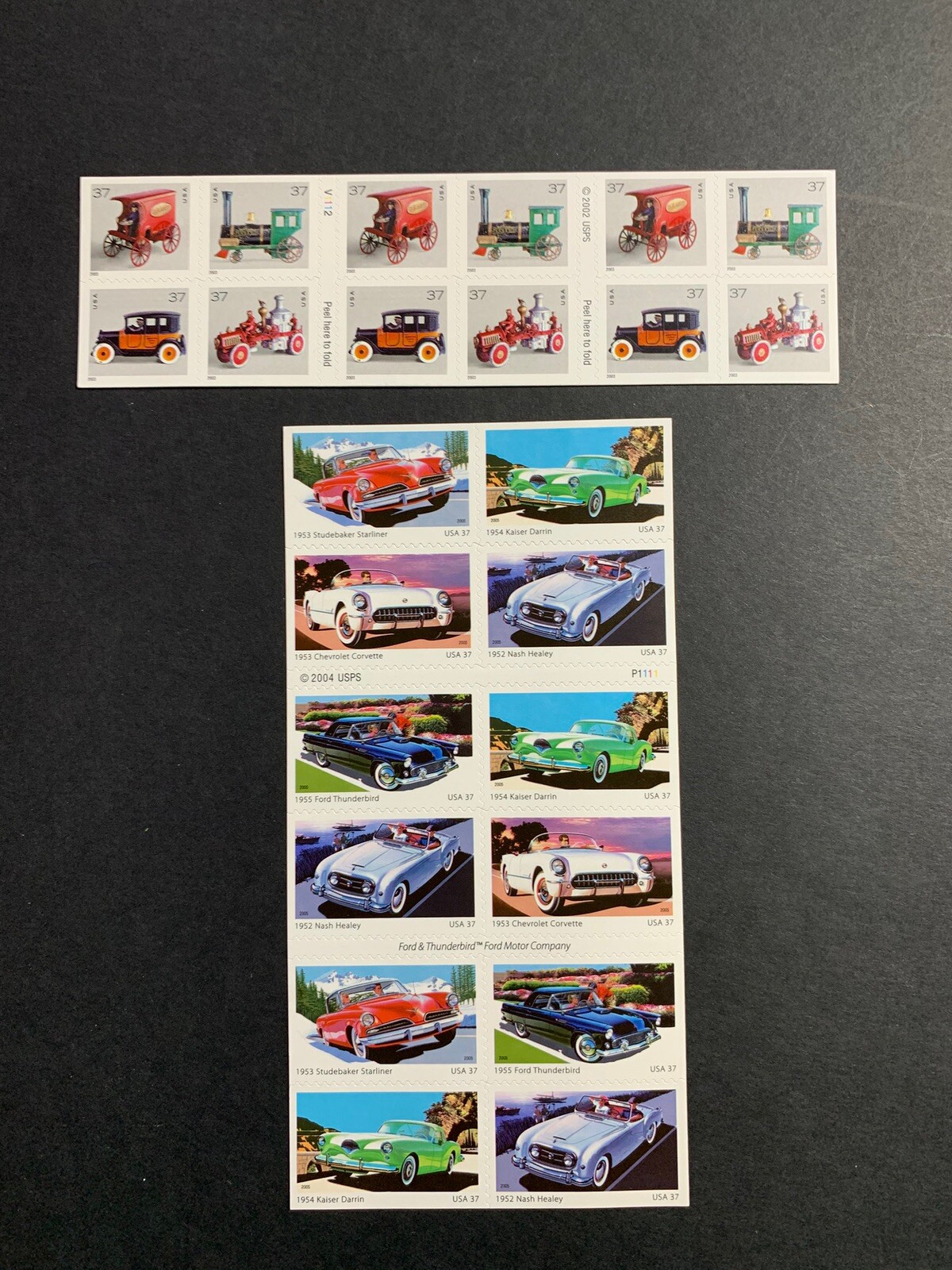 US SC #3935b, 3645h, Antique Car Toys & 50’s Cars.