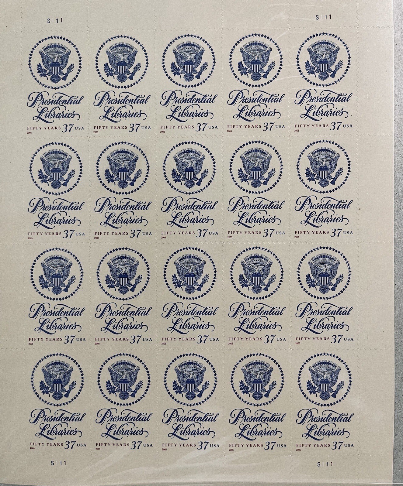 SC #3930 US PRESIDENTIAL LIBRARIES SHEET OF 20 STAMPS 37 CENT 2005 MNH FAST SHIP