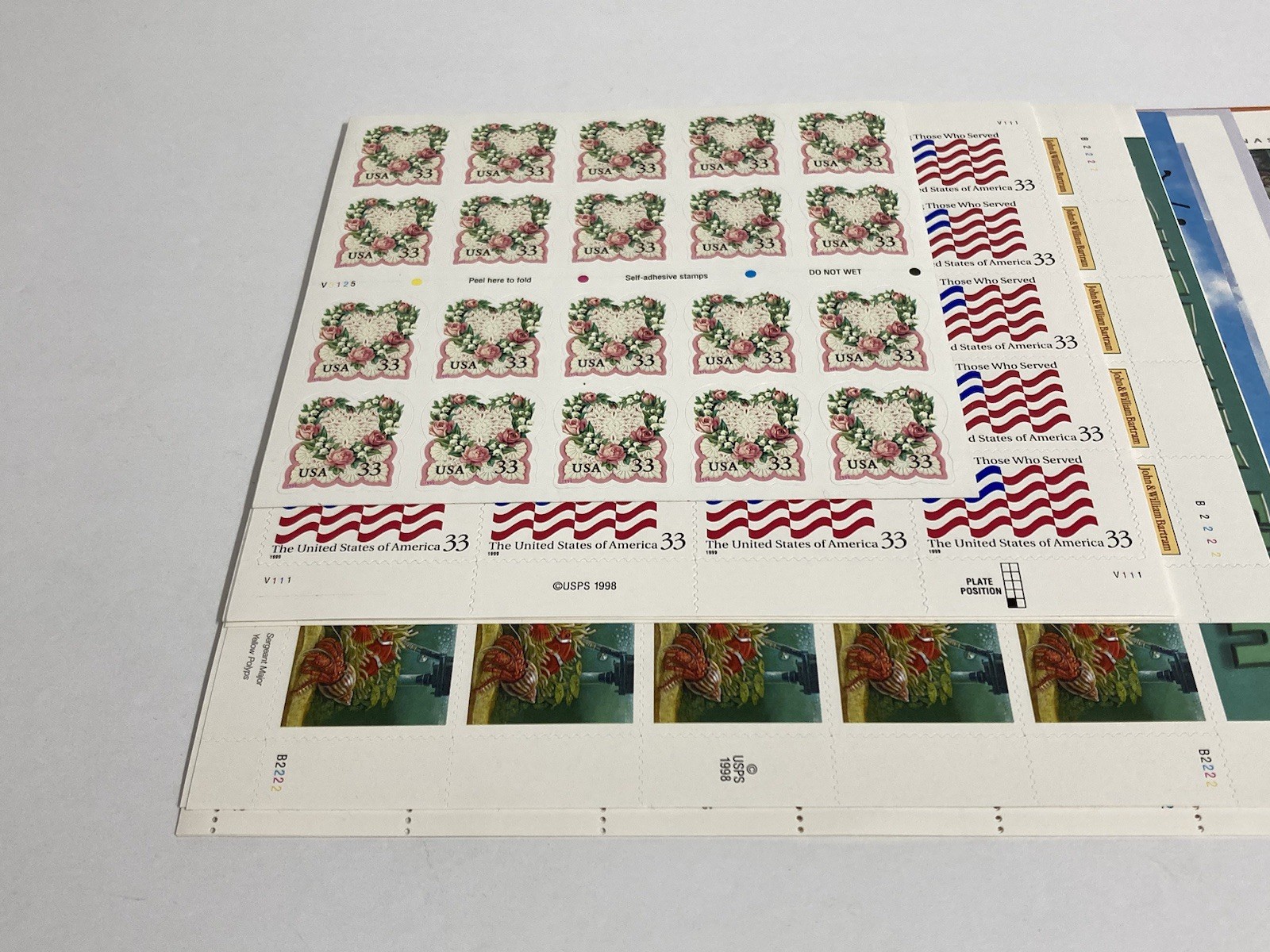 Lot of US Stamp 33 Cent Booklets with Face Value of $122.10