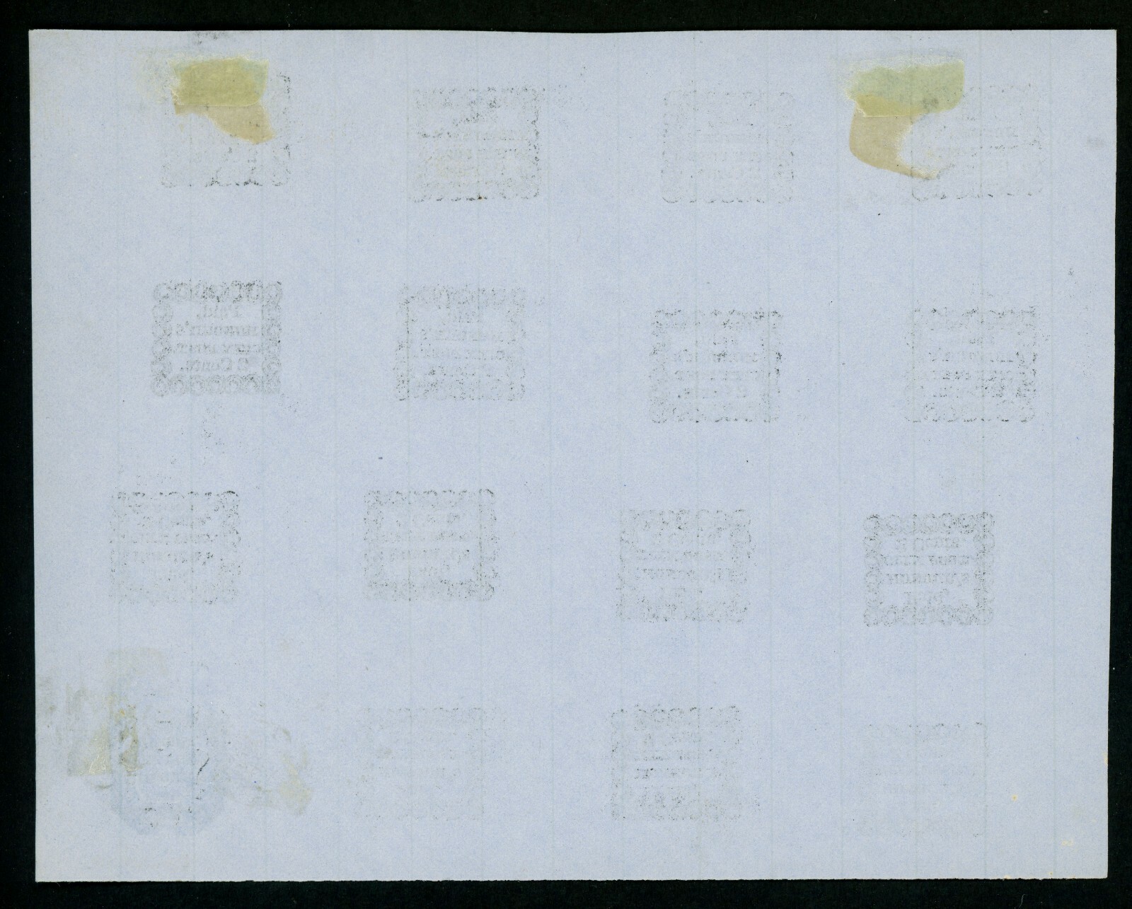 US STAMP SCOTT #4LB HONOUR’S CITY POST TYPE IV FORGERY C, PANE OF 16