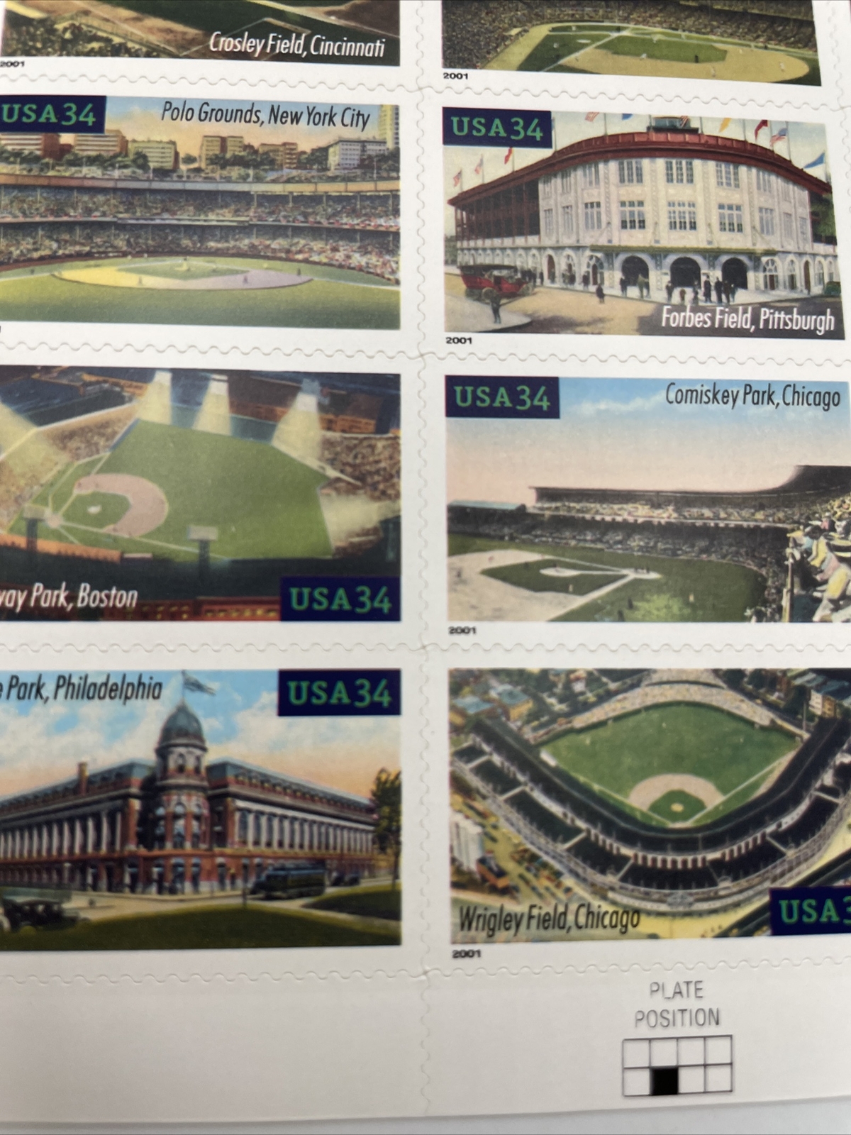 2000 USPS Stamps BASEBALL’S LEGENDARY PLAYING FIELDS 20 @ 34c ~ MNH ~ Scott 3997