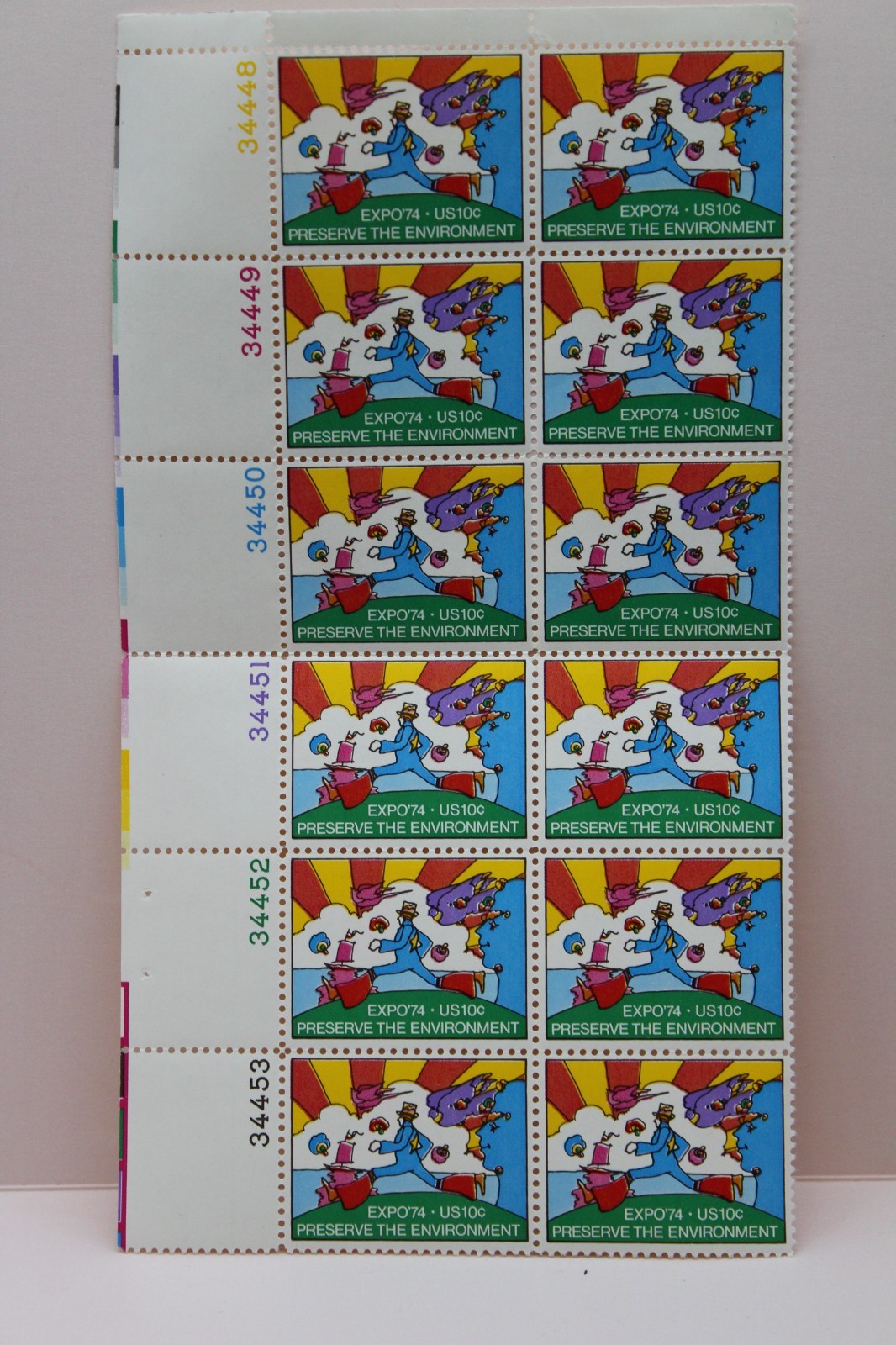 US Stamp Expo 74 Preserve The Environment US Block of 12 Scott #1527