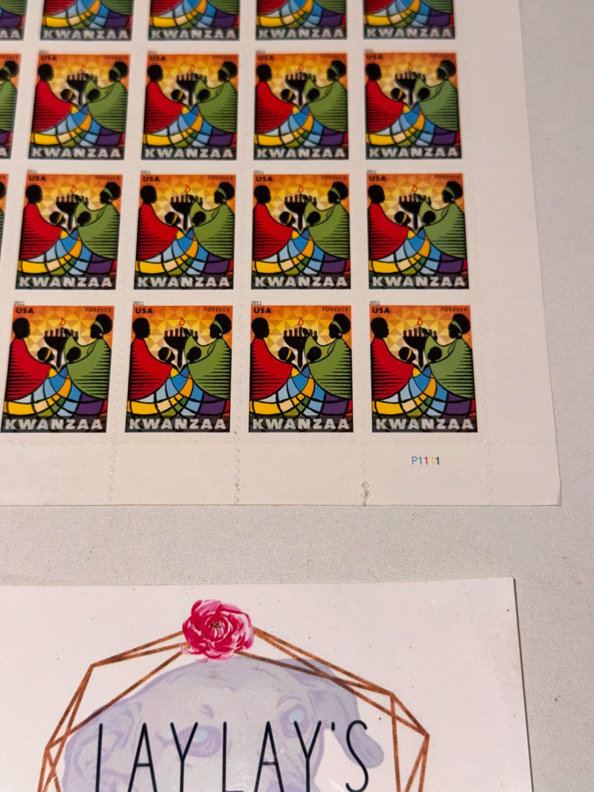 2011 Kwanzaa USA Forever Stamps 2 Sheets of 20, total of 40 forever stamps #4584
