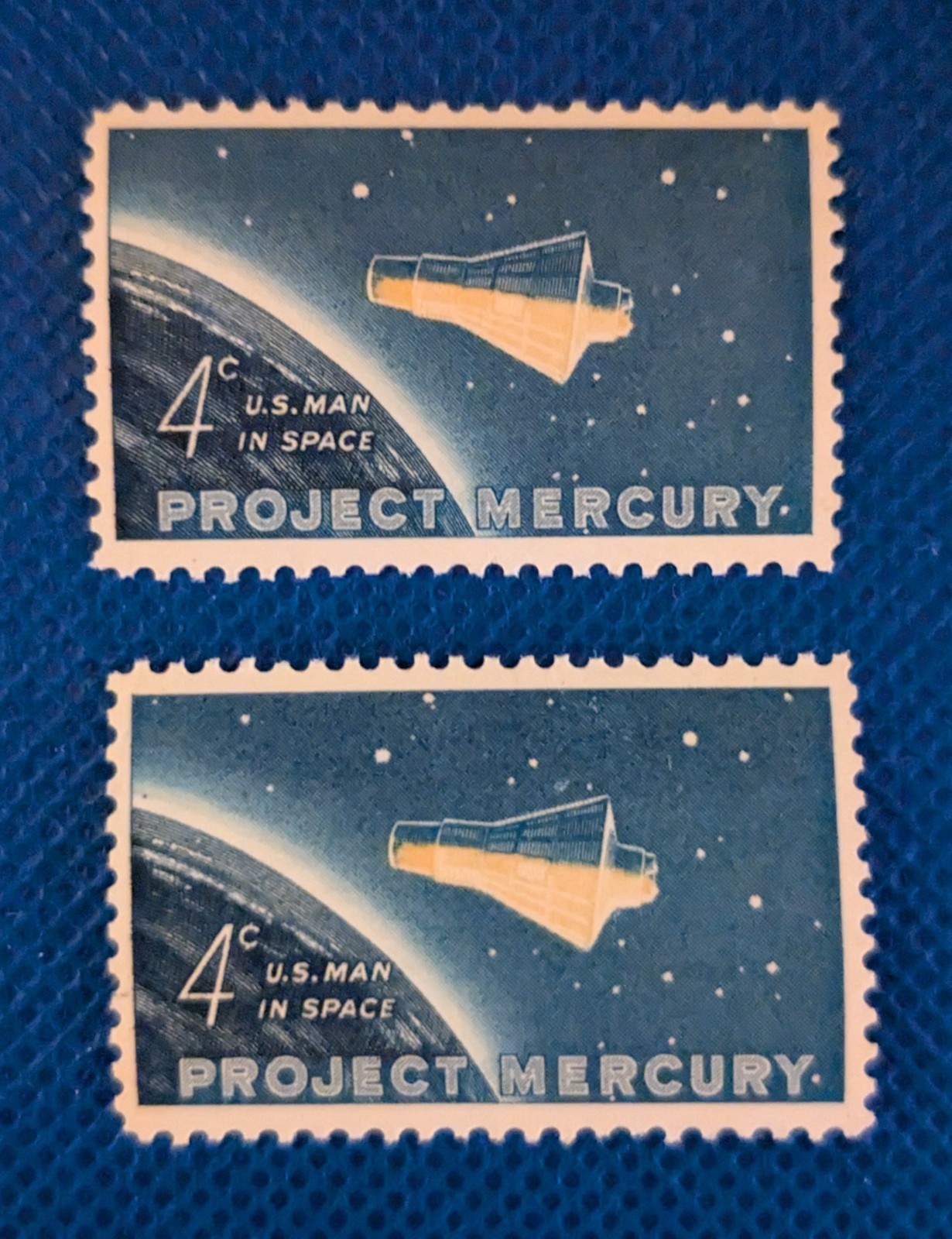 Lot 2 USA Space Stamps 1962 issued 4 Cent Project Mercury MNH Mint Never Hinged