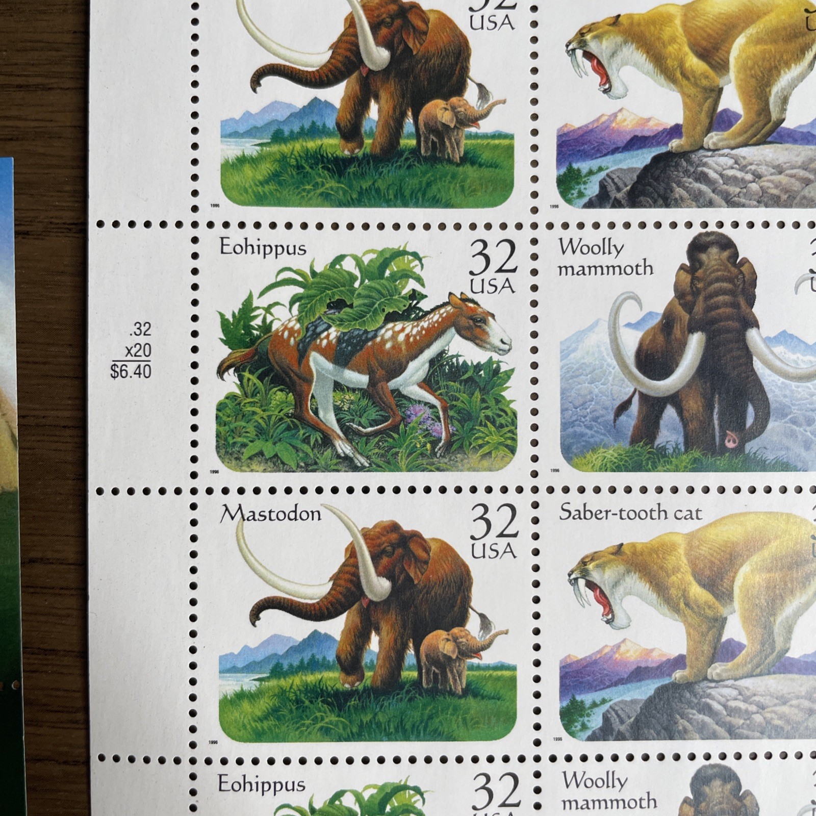 60 32¢ US Stamps of American Indian Dances Prehistorical Animas and POW MIA Lot