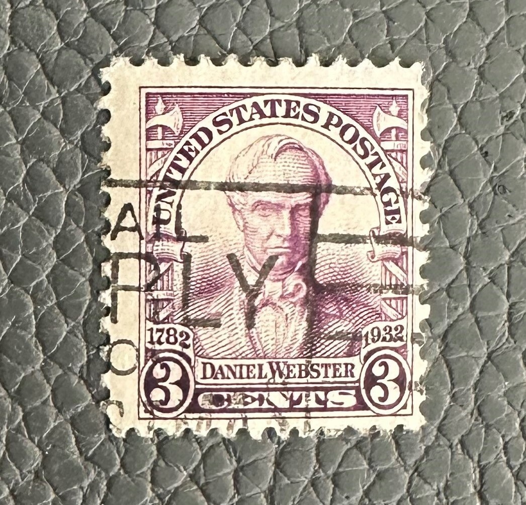 1932 Daniel Webster 3 Cent Stamp