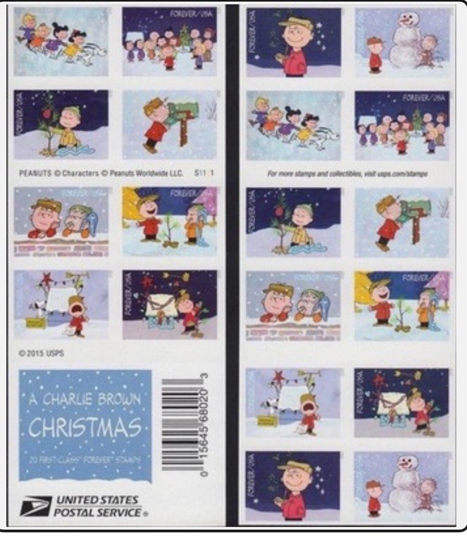 USPS Forever Stamps – Charlie Brown Christmas (2015) Single Stamp Random Mint