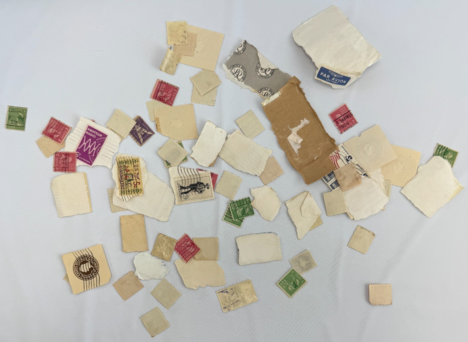 Vintage Worldwide Used Postage Stamp Off Paper Kiloware Lot US Commemorative