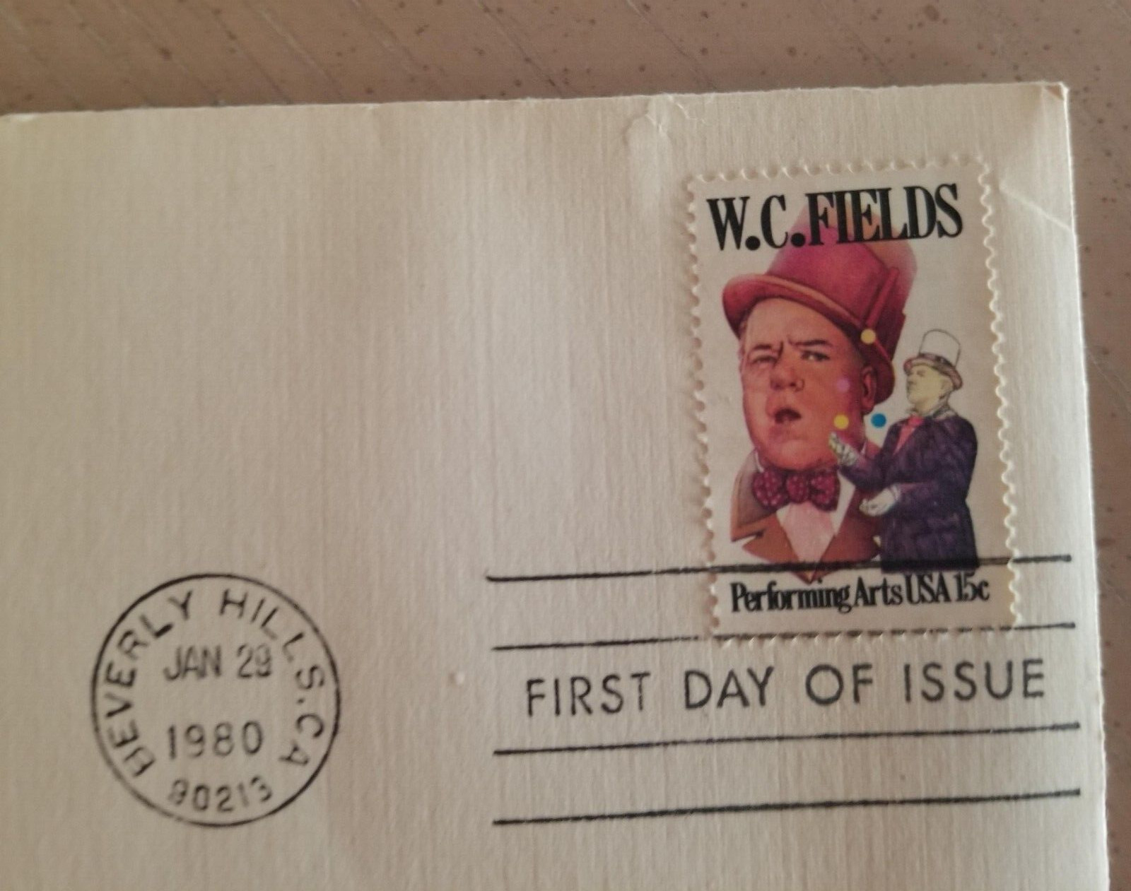Scott 1803, W. C. Fields, 15c, strip of 20 AND First Day Fleetwood Cover