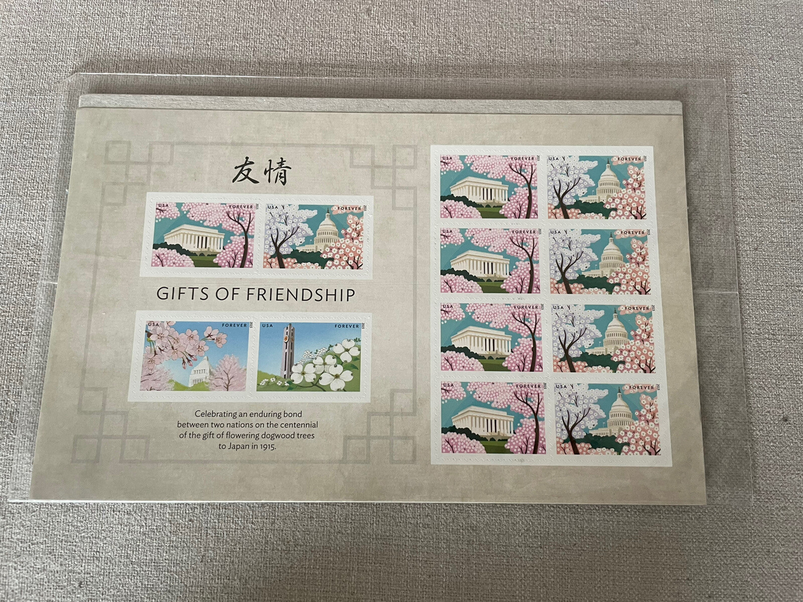 SCOTT # 4982-85 GIFTS OF FRIENDSHIP PANE OF 12 USPS FOREVER STAMPS MNH