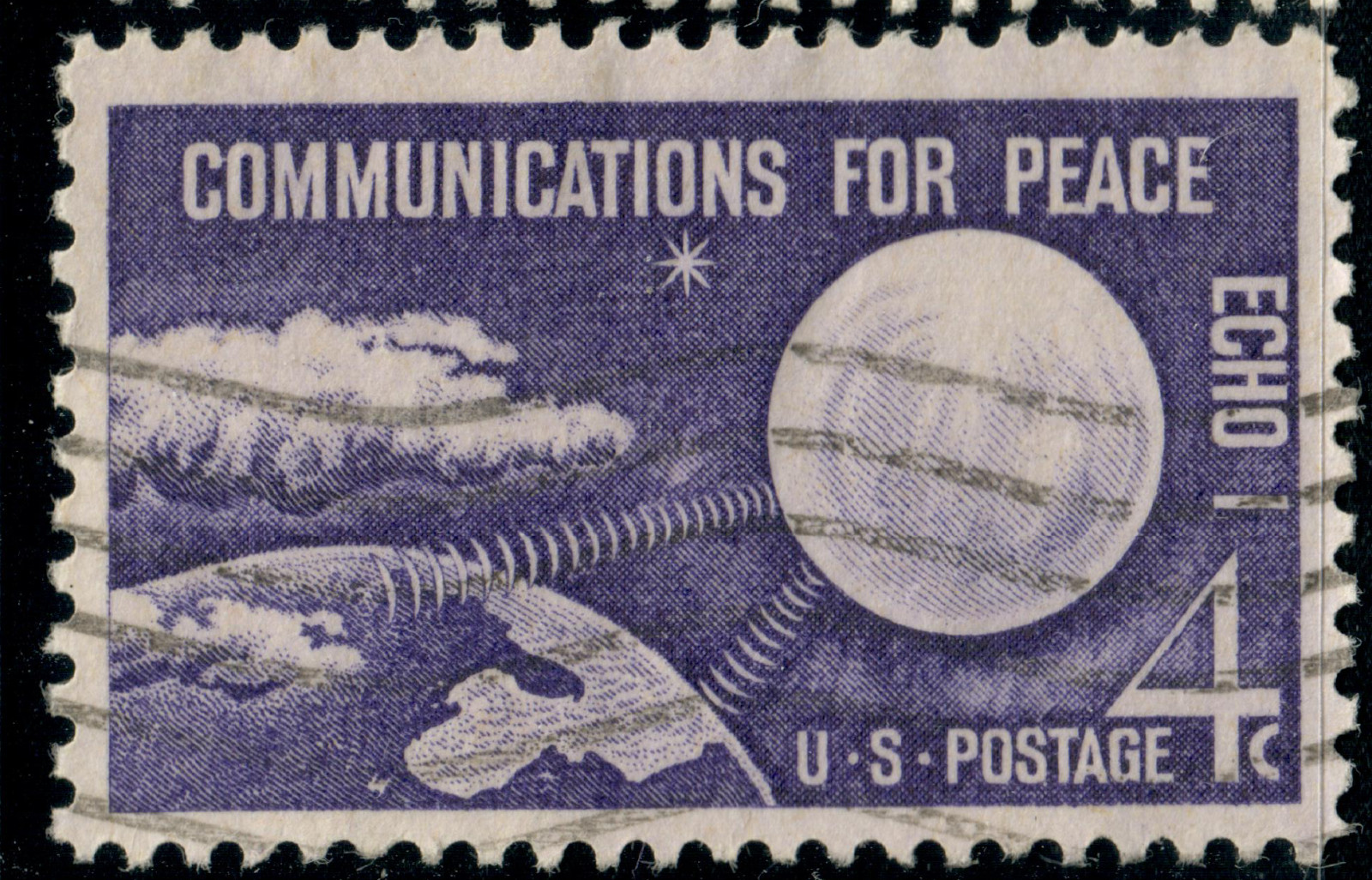 USA – 1960 – Echo I – Communications for peace – 4¢ – #3065