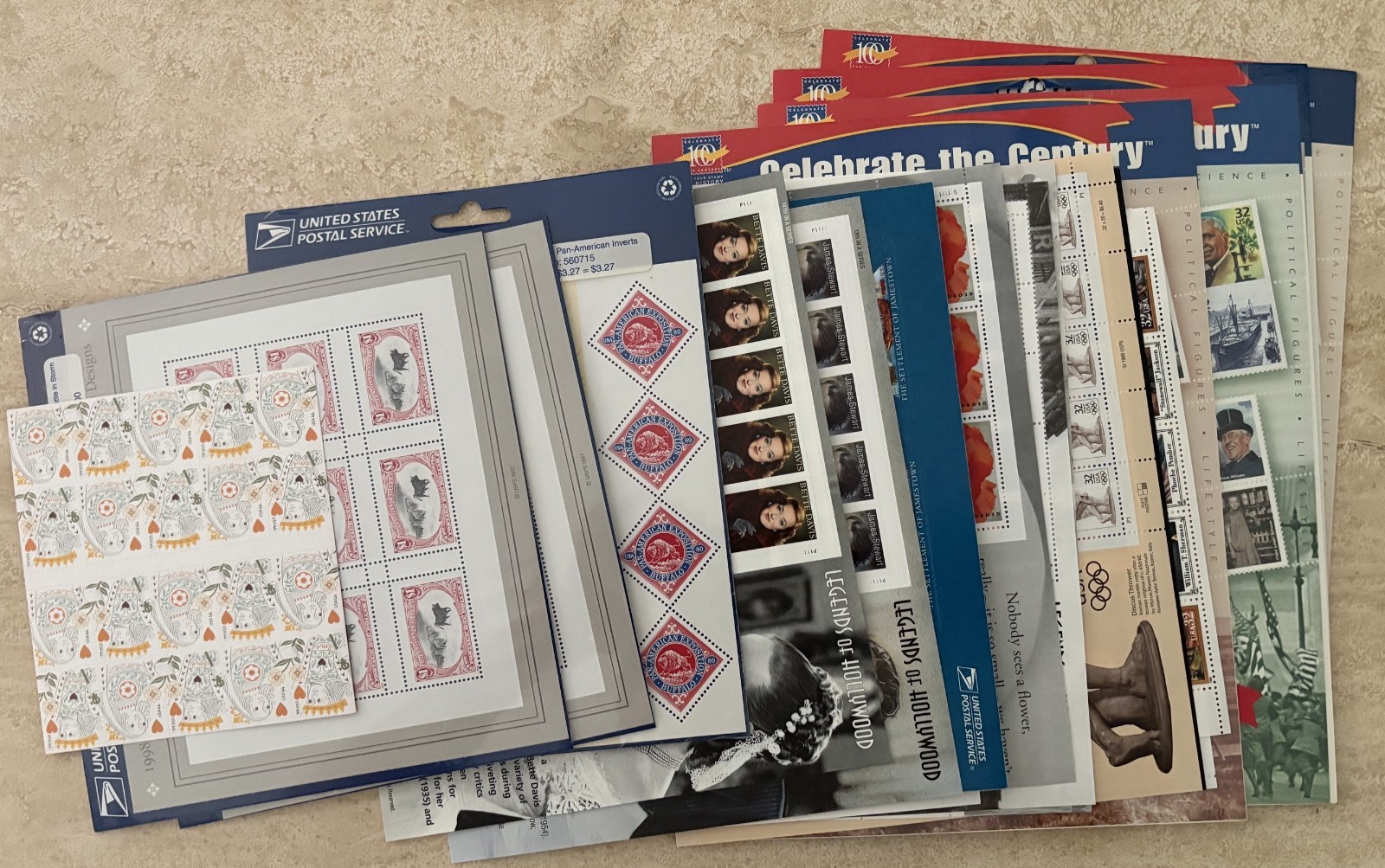 US Stamp, Discount Postage, Complete MNH Sheets, $150 FV