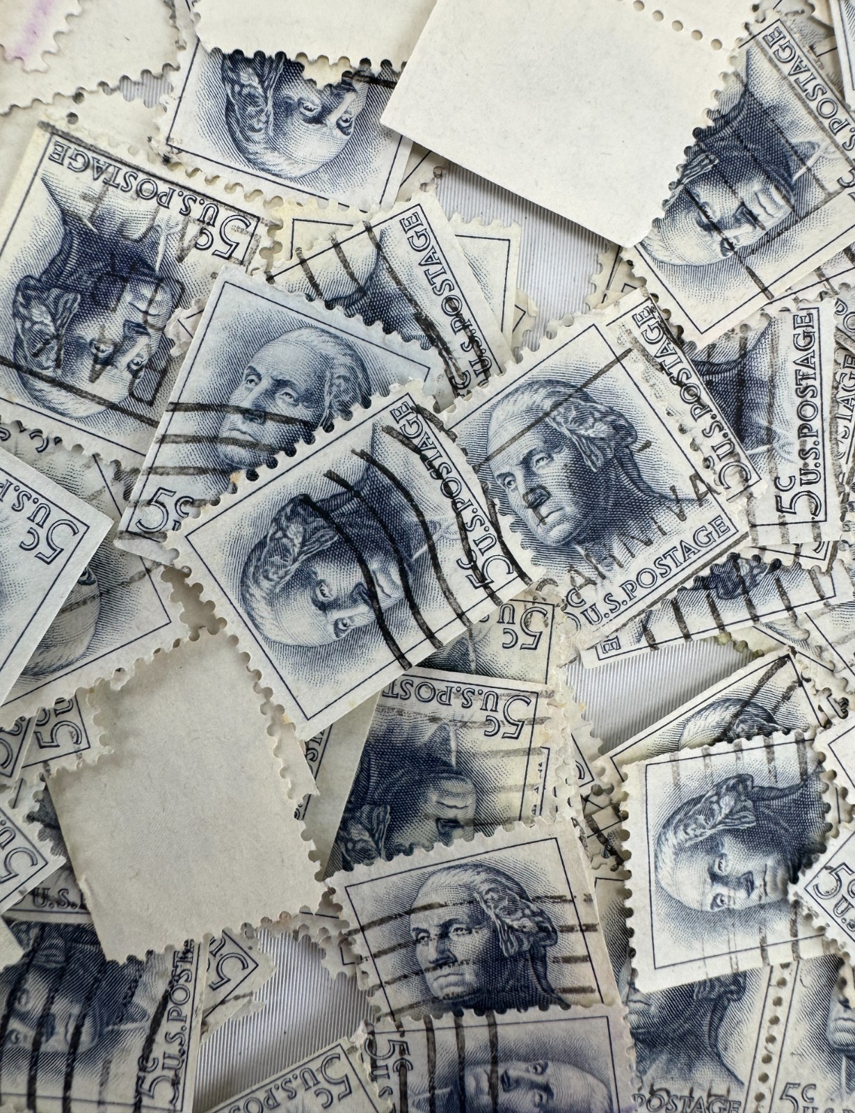 Cancelled Vintage US Large Presidential Definitive Stamp Lot
