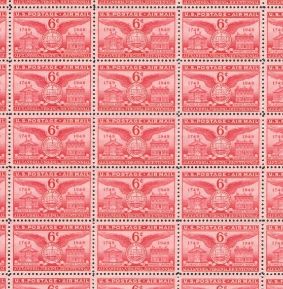 United States 6¢ Alexandria Virginia Air Mail Postage Stamp #C40 Pack of 100
