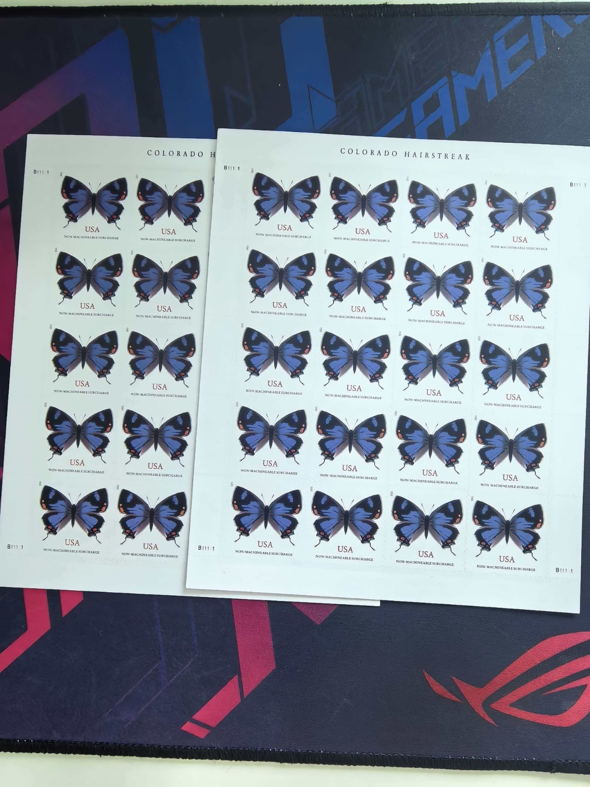 Unope Postage Stamps Sheet of 20 (100 Total) Non Machinable Colorado Hairstreak