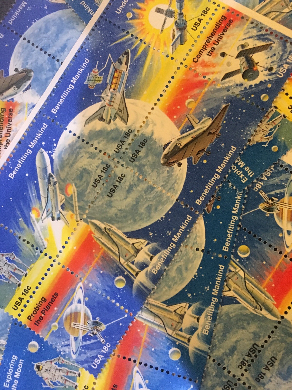 Twenty Unused Space Stamps…Great For Dressing Up Your Birthday Or Wedding Mail