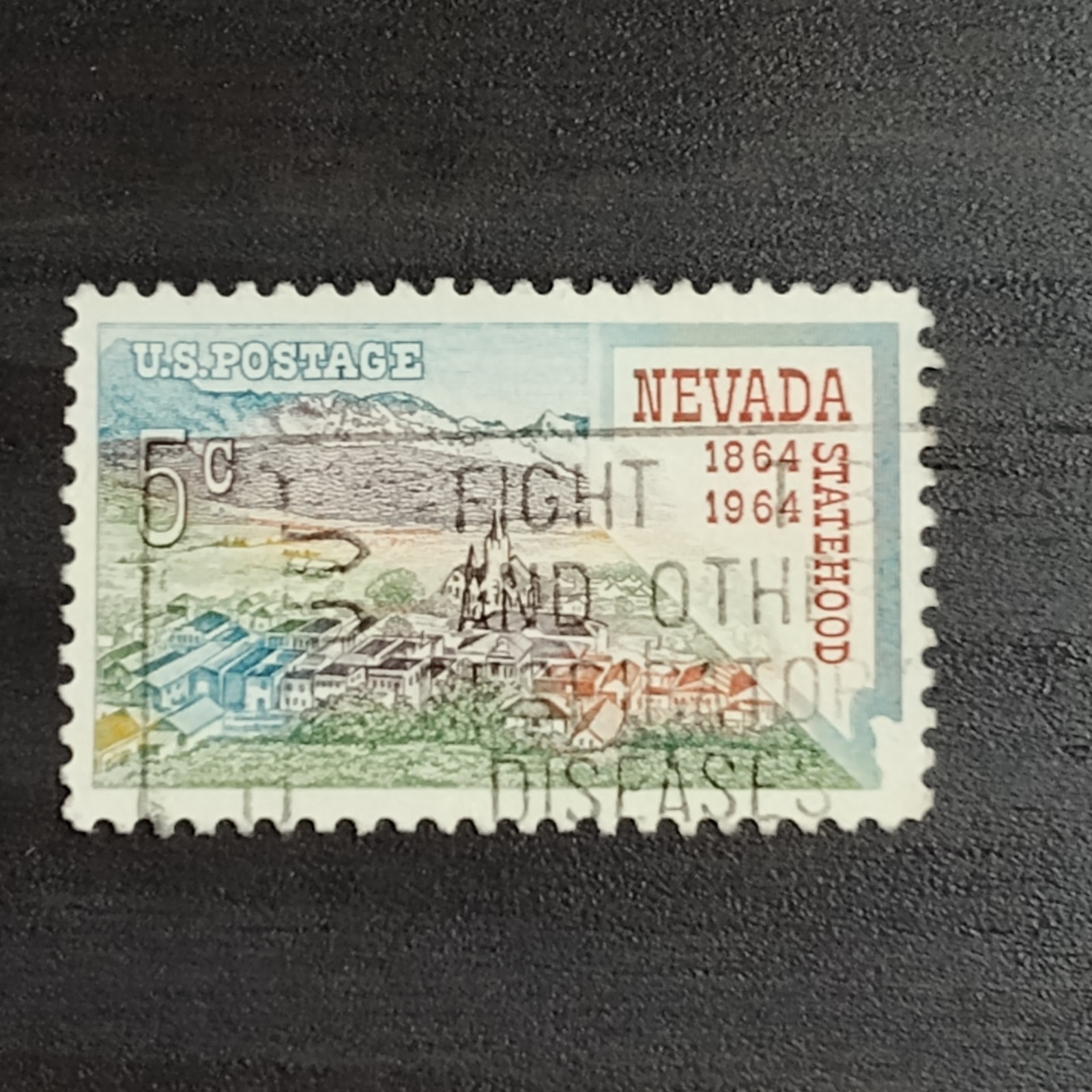 1964: 5 Cents, Nevada Statehood, Scott #1248 – Vintage USA Stamp