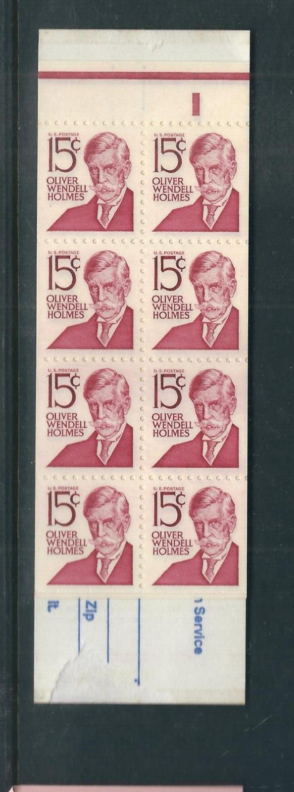 USA SC # BK177a Oliver Wendell Holmes , Complete Booklet .MNH